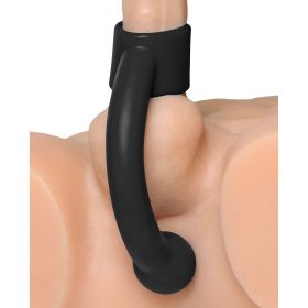 Silicone Shaft Ring with Flexible Beaded Anal Arm