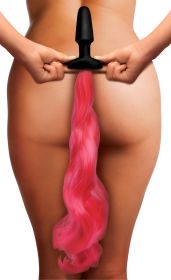 Hot Pink Pony Tail Anal Plug