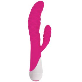 Ivy 20x Wavy Silicone Rabbit Vibe- Pink