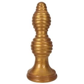 The Queen Ribbed Anal Plug â€“ Gold